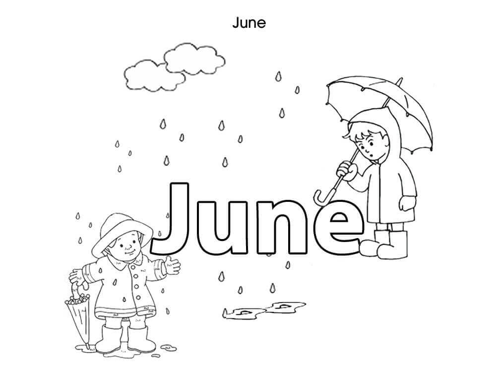Dibujo de 4 de Junio para Colorear