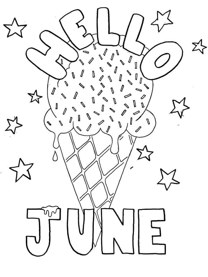 Dibujo de Hola 1 de Junio para Colorear