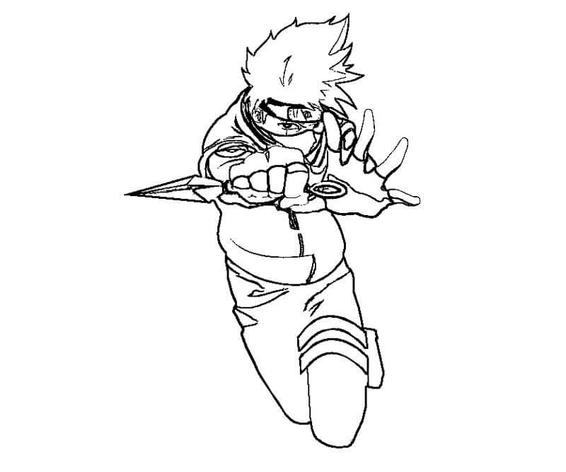 Dibujo de Ataque de Kakashi para Colorear