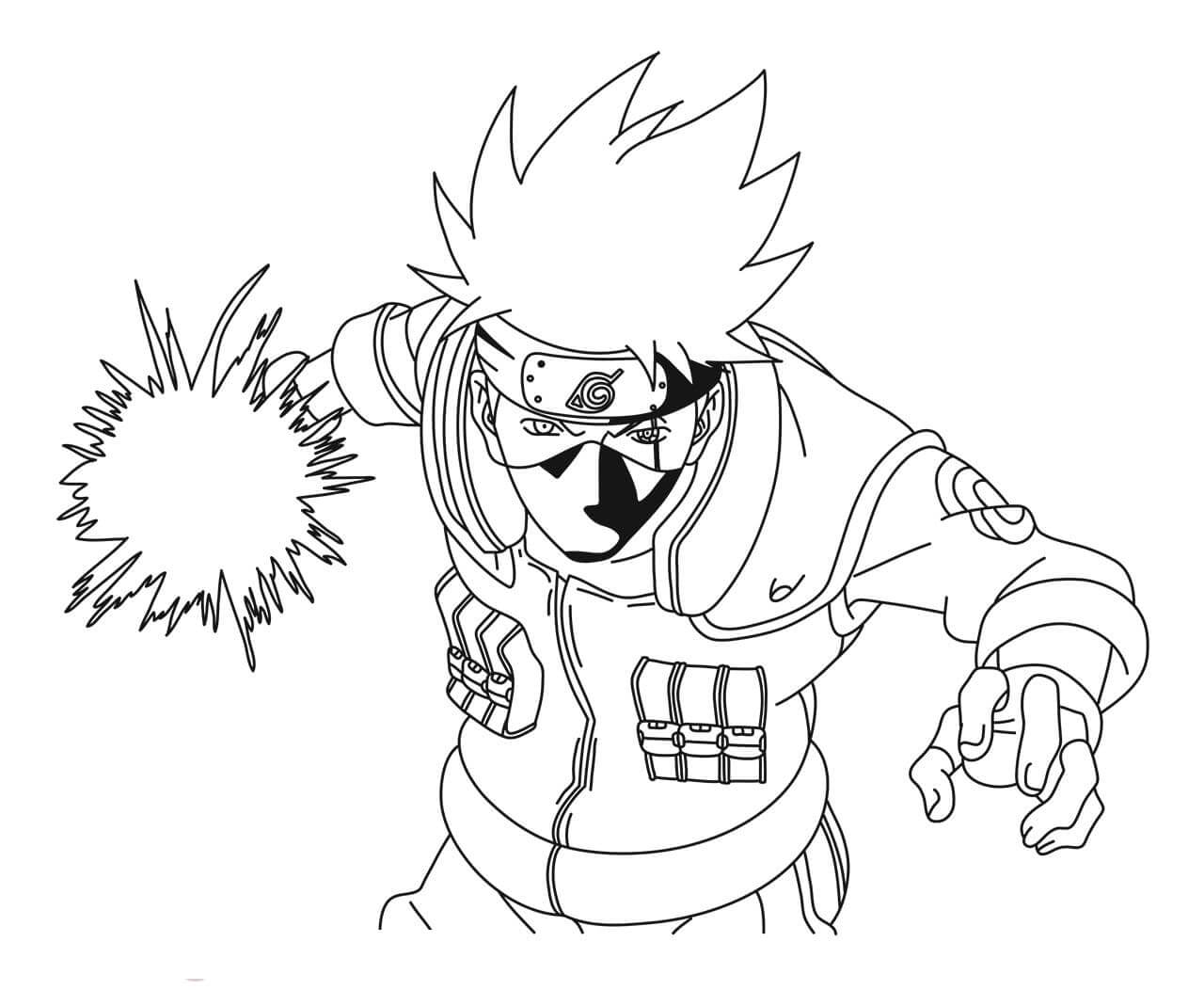 Dibujo de Chidori Hatake Kakashi para Colorear