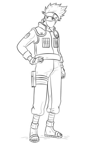 Dibujo de Dibujando a Kakashi para Colorear