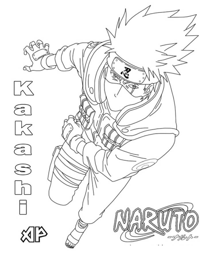 Dibujo de Impresionante Kakashi para Colorear