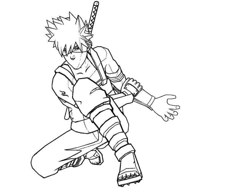 Dibujo de Jounin Kakashi para Colorear