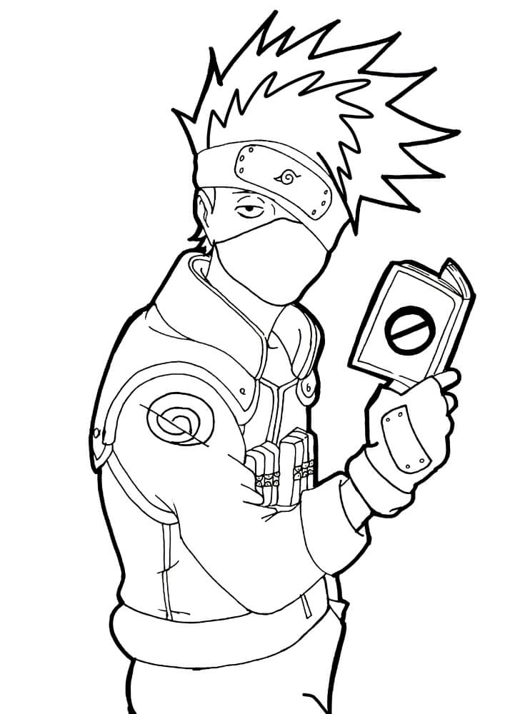 Dibujo de Kakashi Imprimible para Colorear