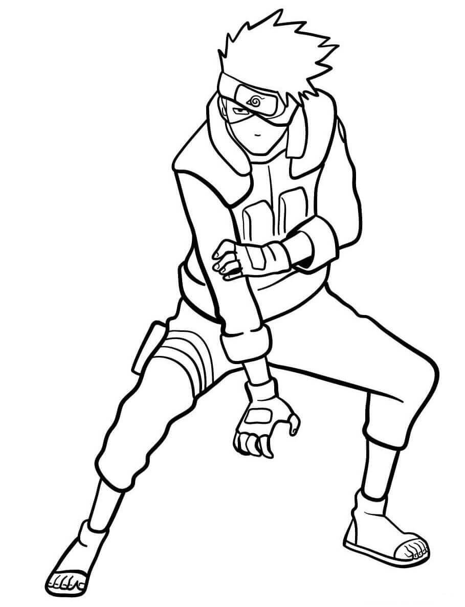 Dibujo de Simple Kakashi para Colorear