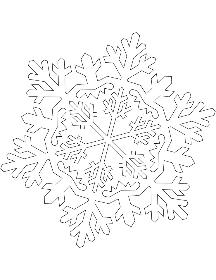 Dibujo de Adorno de Copo de Nieve para Colorear