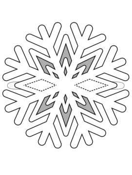 Dibujo de Máscara de Copo de Nieve para Colorear