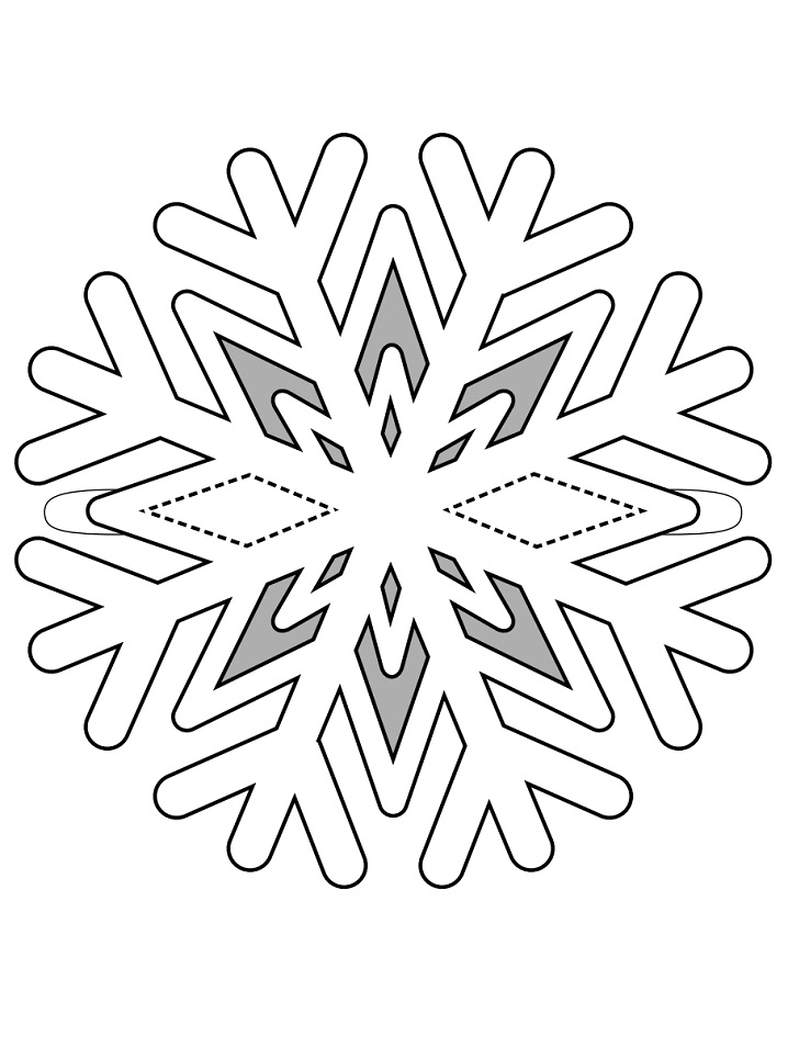Dibujo de Máscara de Copo de Nieve para Colorear