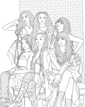 Dibujo de Katseye en un Evento página para Colorear