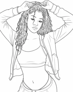 Dibujo de Manon Bannerman de Katseye página para Colorear