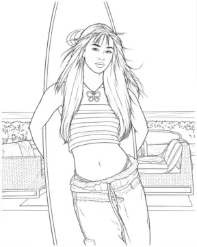 Dibujo de Megan Skiendiel de Katseye página para Colorear