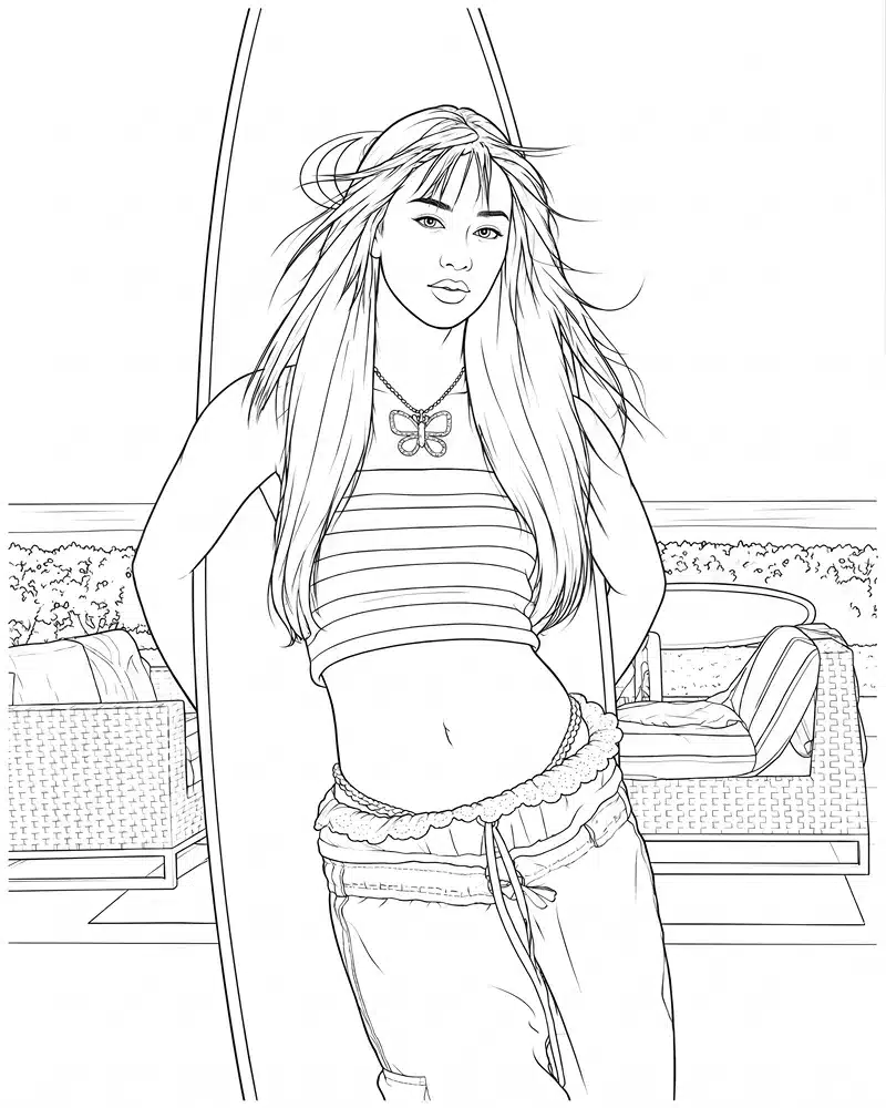 Dibujo de Megan Skiendiel de Katseye página para Colorear