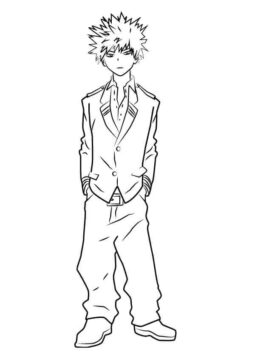 Dibujo de Katsuki Bakugo Guapo para Colorear