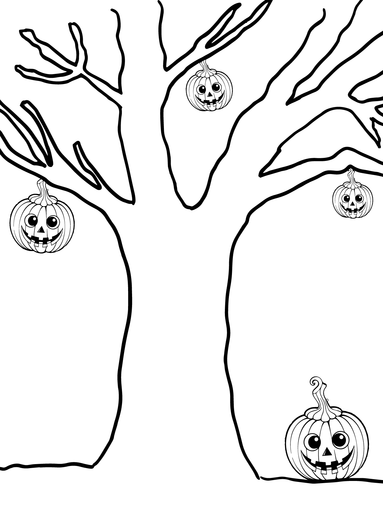 Dibujo de Kawaii Halloween 01 para Colorear