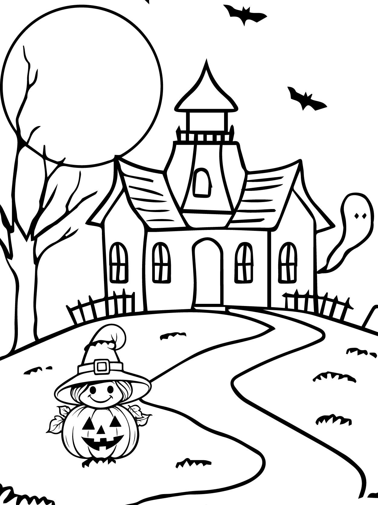 Dibujo de Kawaii Halloween 04 para Colorear