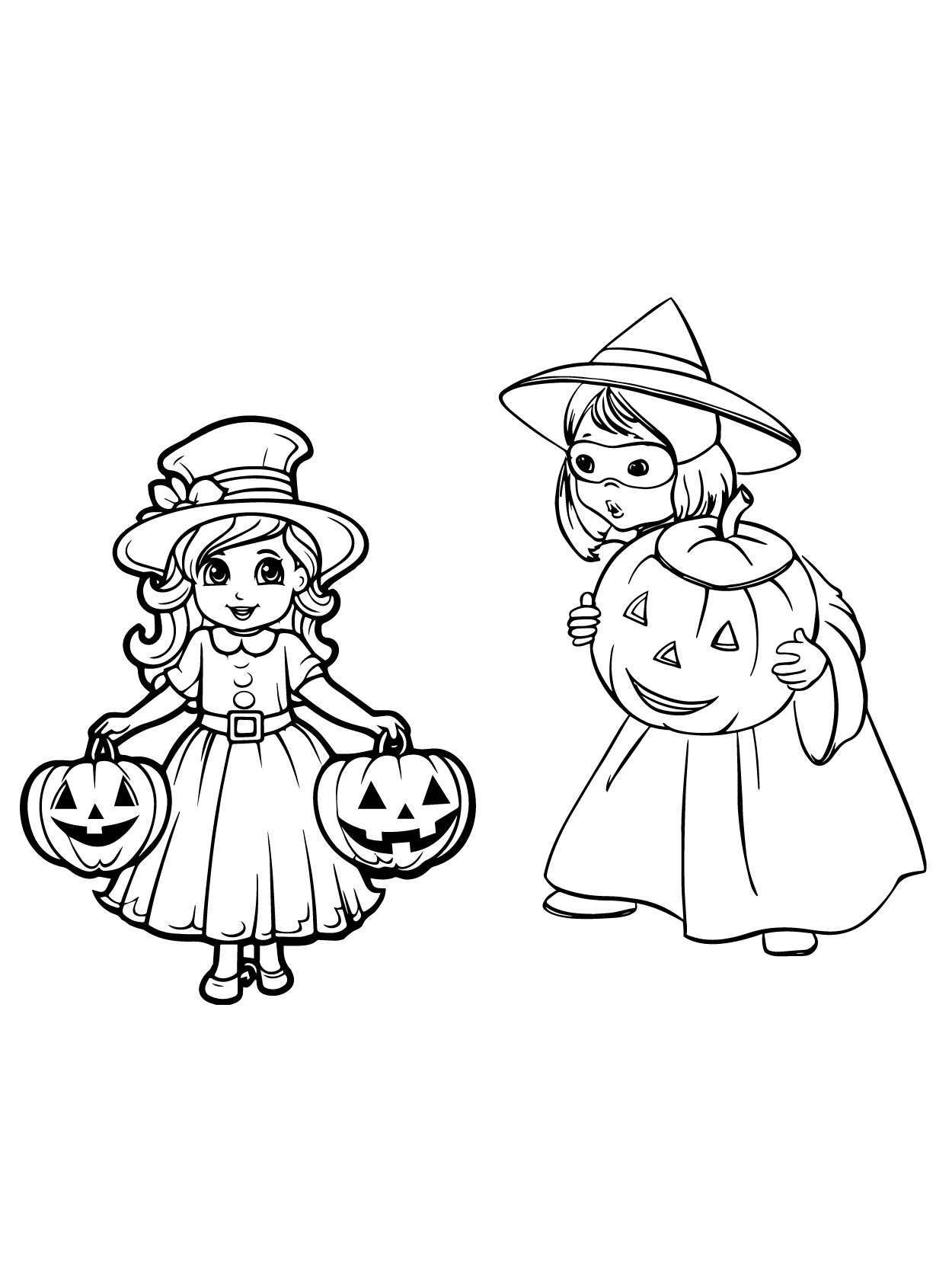 Dibujo de Kawaii Halloween 05 para Colorear