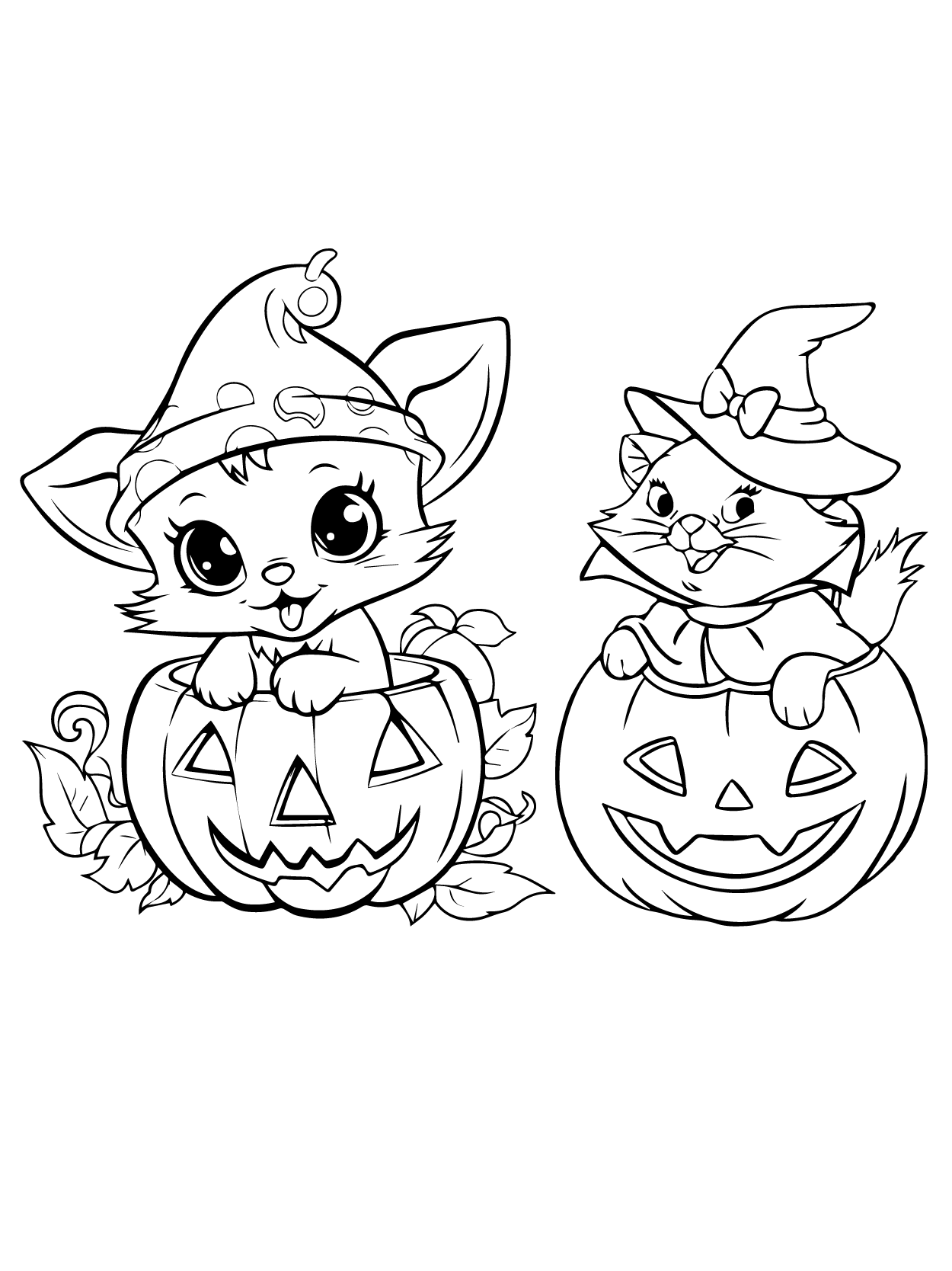 Dibujo de Kawaii Halloween 09 para Colorear