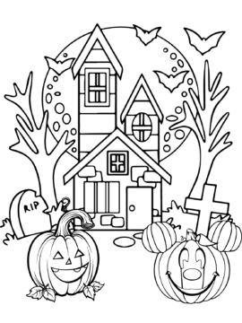 Dibujo de Kawaii Halloween 10 para Colorear