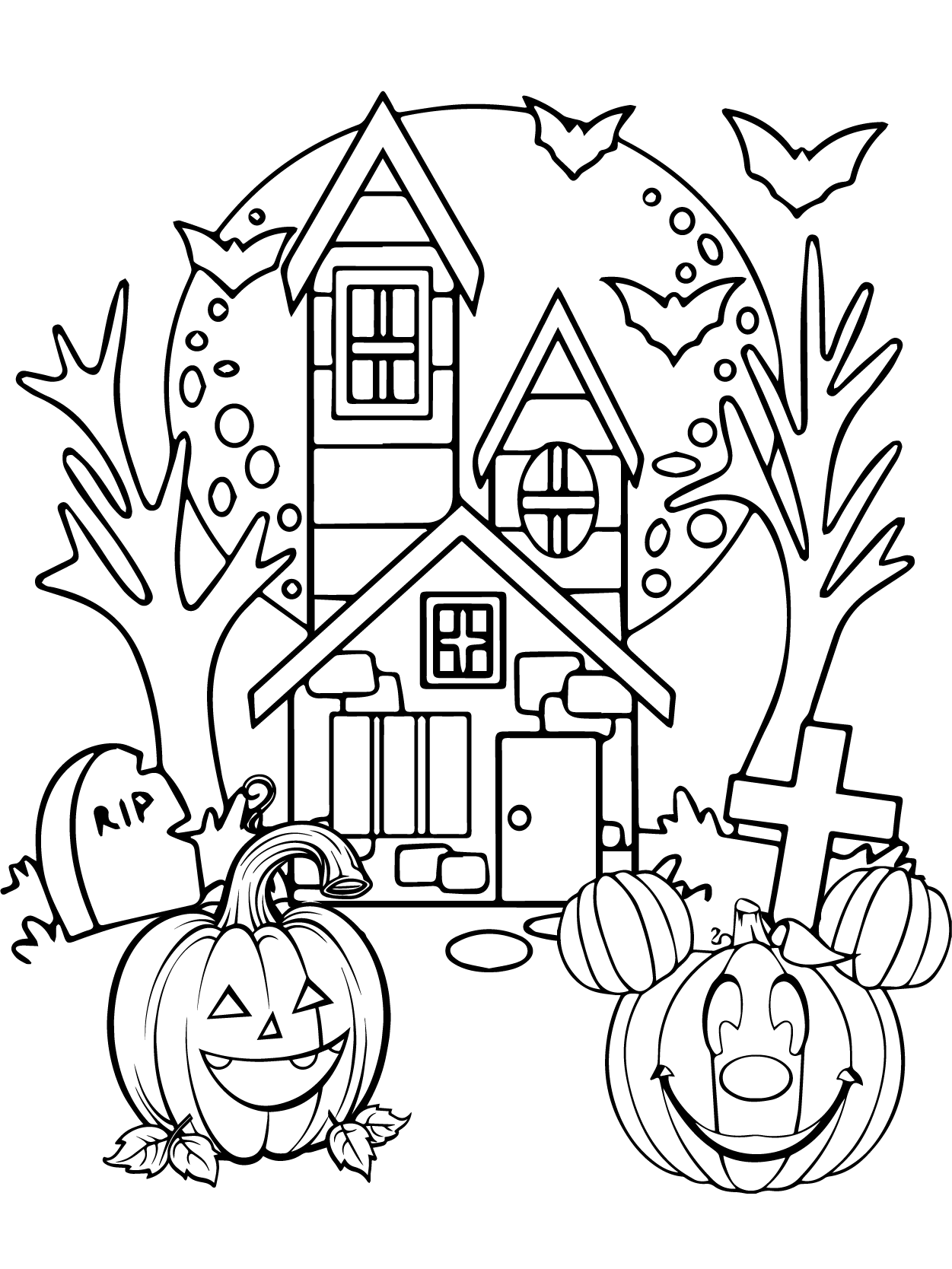 Dibujo de Kawaii Halloween 10 para Colorear