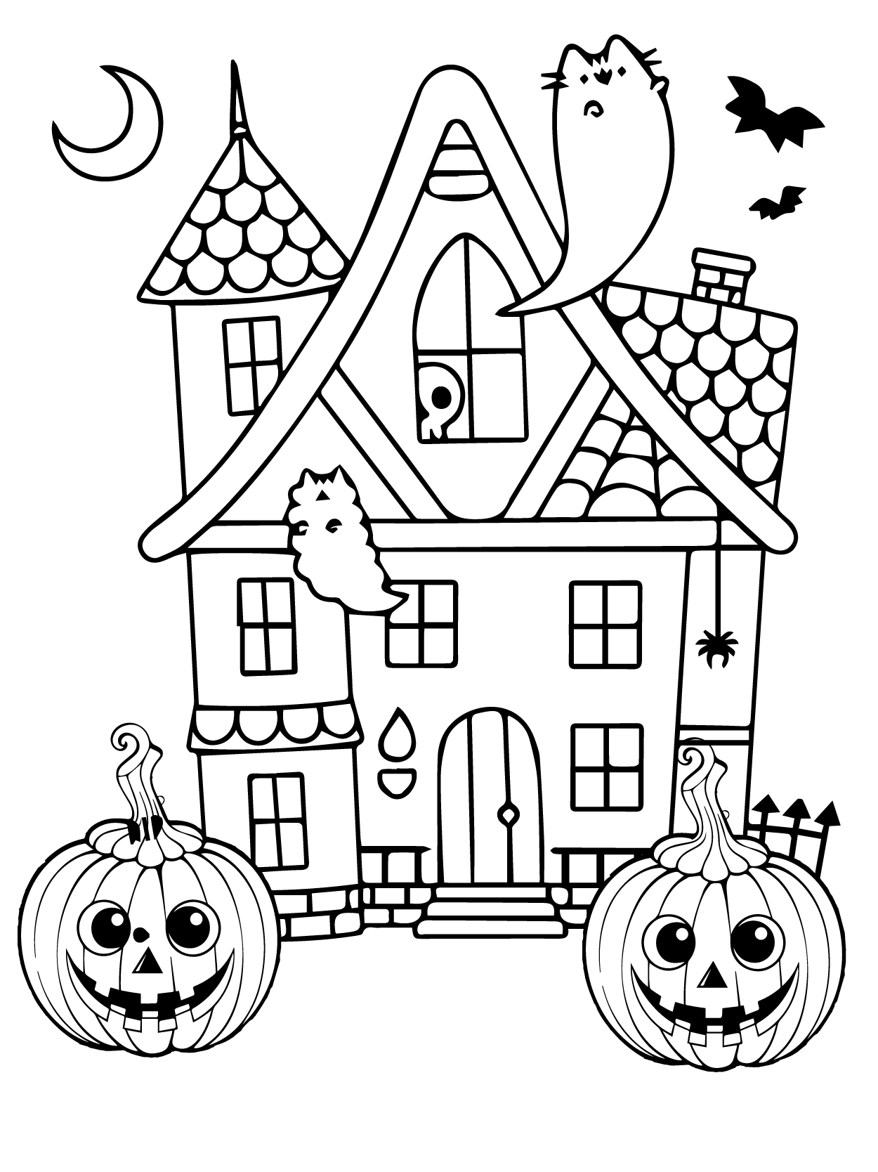 Dibujo de Kawaii Halloween 12 para Colorear