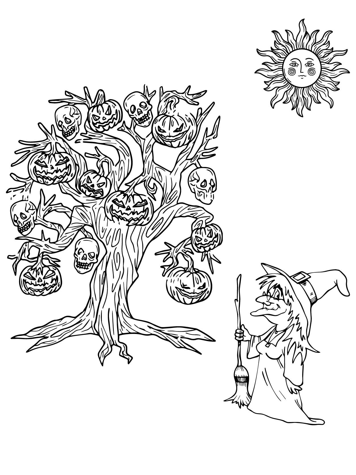 Dibujo de Kawaii Halloween 14 para Colorear