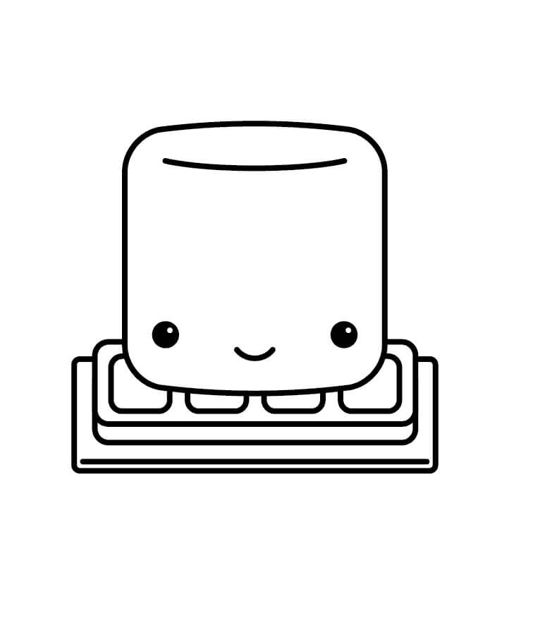 Dibujo de August Kawaii para Colorear