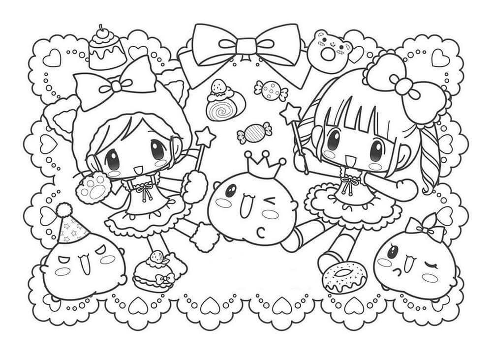 Dibujo de Normal Kawaii para Colorear