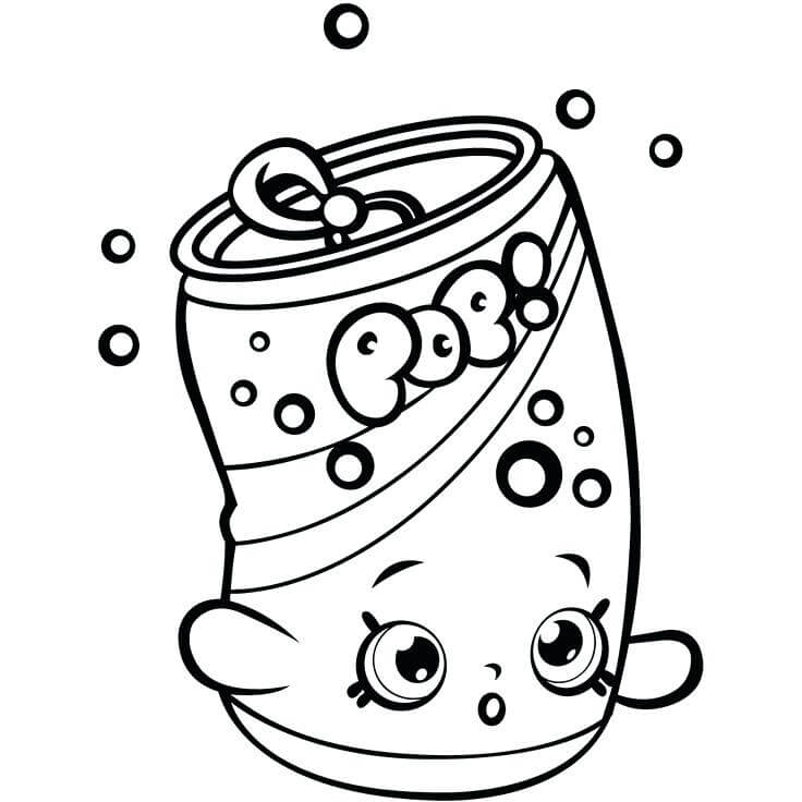 Dibujo de Beber Pop Kawaii para Colorear