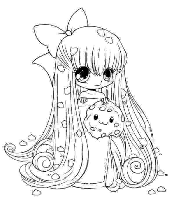 Dibujo de Hermoso Kawaii para Colorear