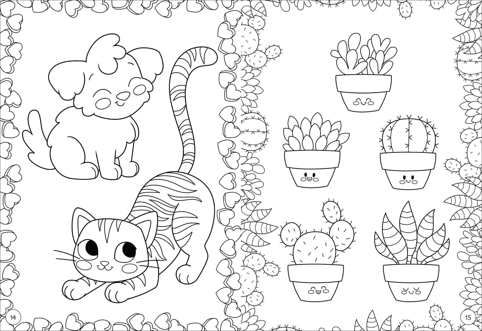 Dibujo de Imprimible Kawaii para Colorear