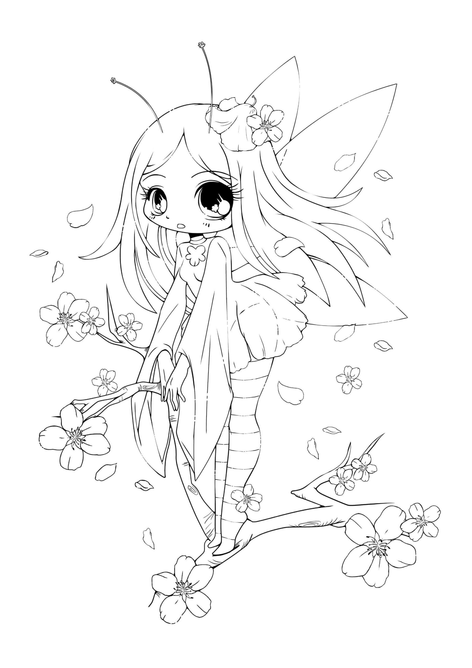 Dibujo de Kawaii para niños para Colorear