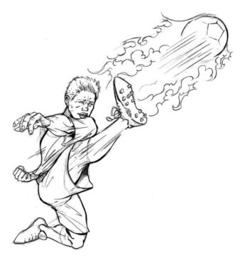 Dibujo de Kevin de Bruyne Patea la Pelota para Colorear