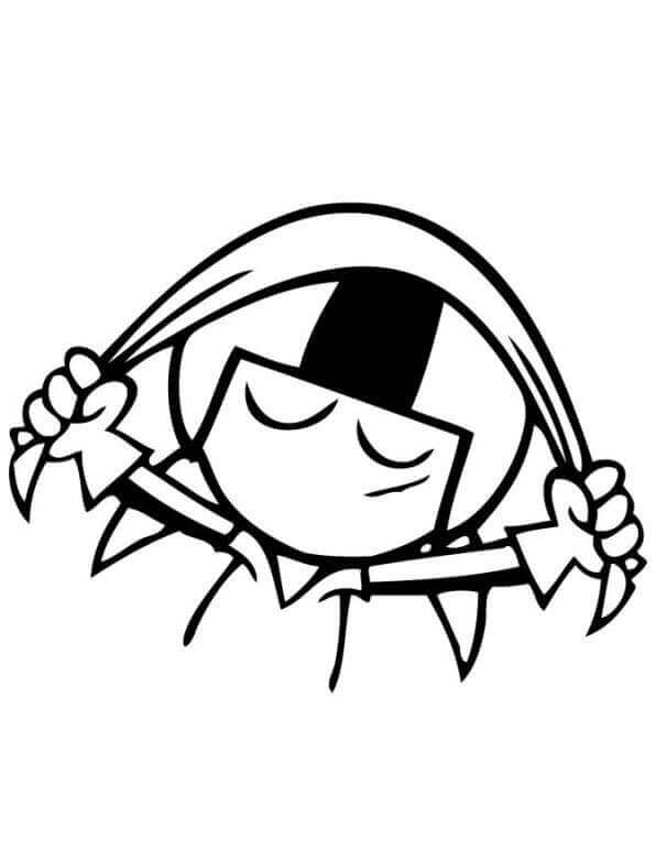 Dibujo de Casco de Limpieza Kick Buttowski para Colorear