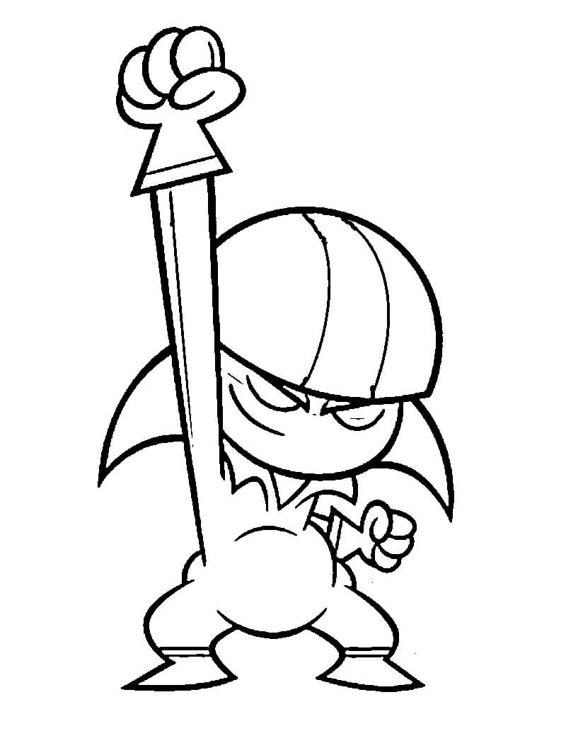 Dibujo de Genial Kick Buttowski para Colorear