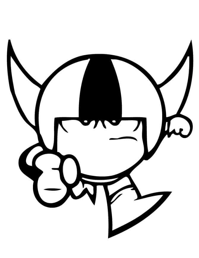 Dibujo de Kick Buttowski Corriendo para Colorear