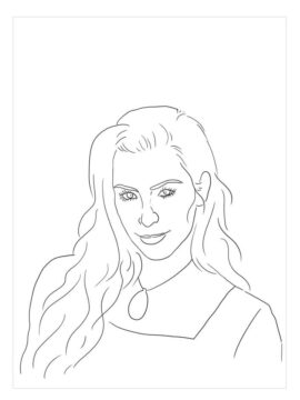 Dibujo de Kim Kardashian Guay para Colorear