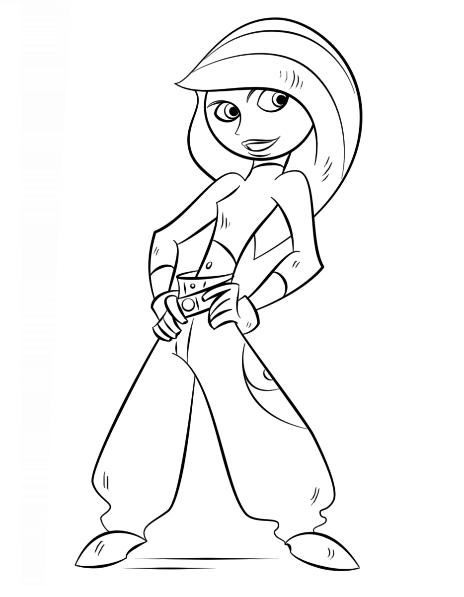 Dibujo de Impresionante Kim Possible para Colorear