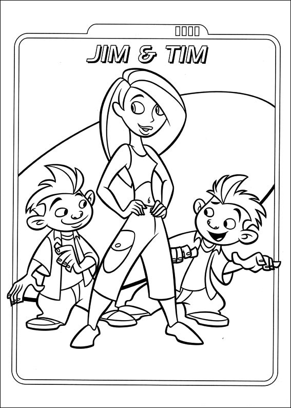Dibujo de Jim y Tim para Colorear
