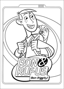 Dibujo de Ron y Hongos para Colorear