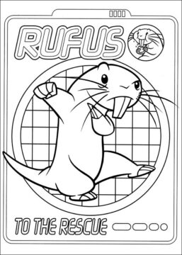 Dibujo de Rufus al Rescate para Colorear
