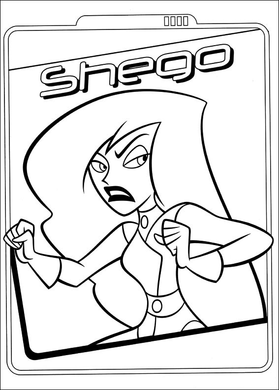 Dibujo de Shego Esta Enojada para Colorear