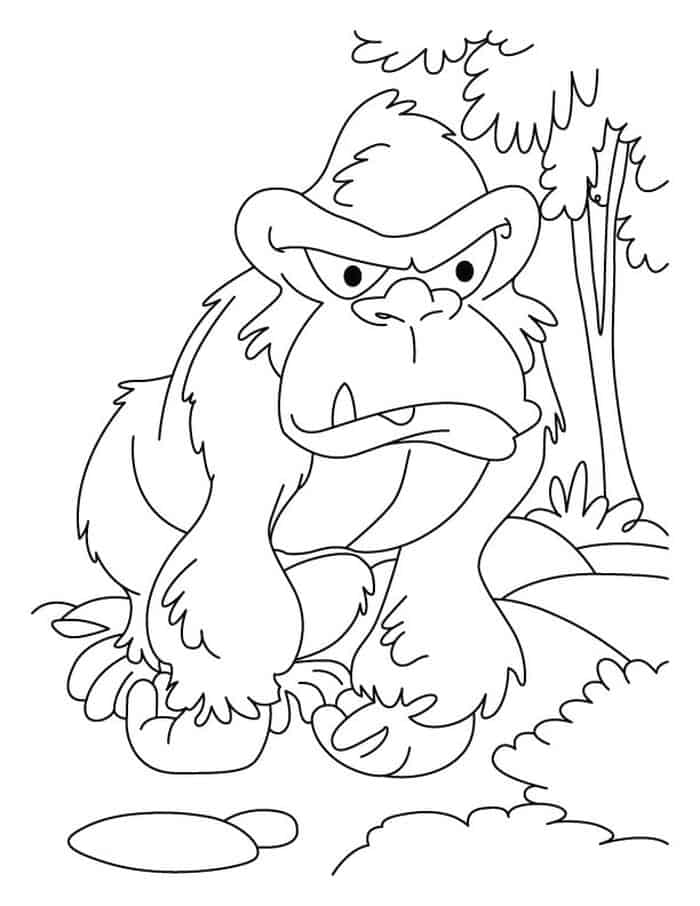 Dibujo de King Kong Estupido para Colorear