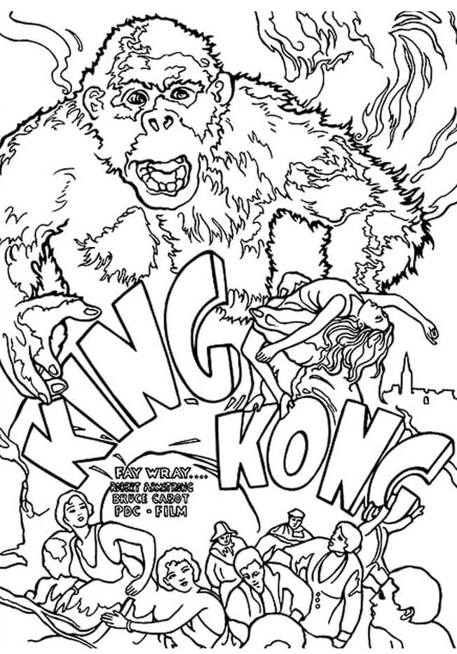 Dibujo de Película King Kong para Colorear