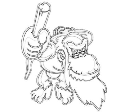 Dibujo de Viejo King Kong para Colorear