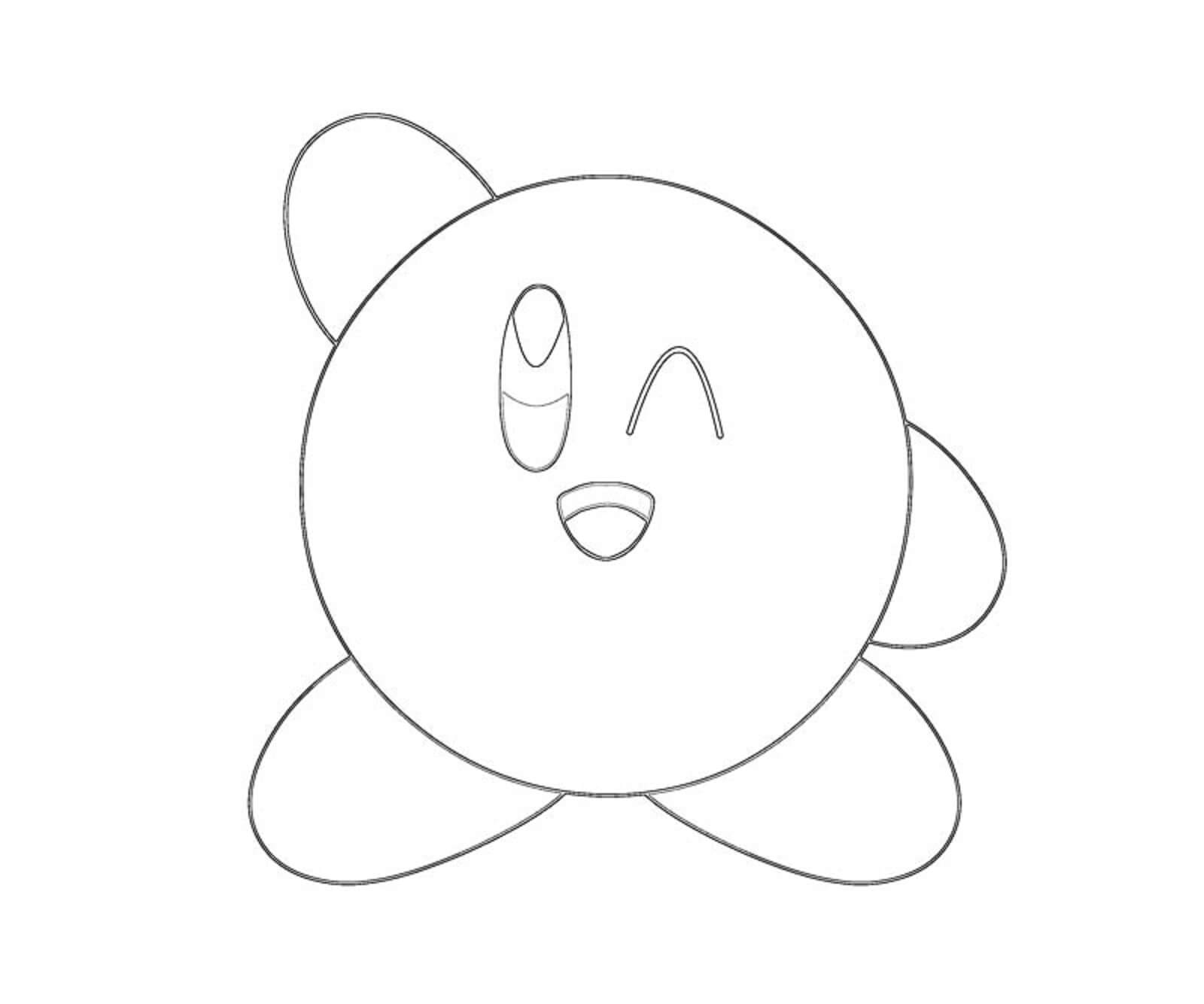 Dibujo de Divertido Kirby para Colorear