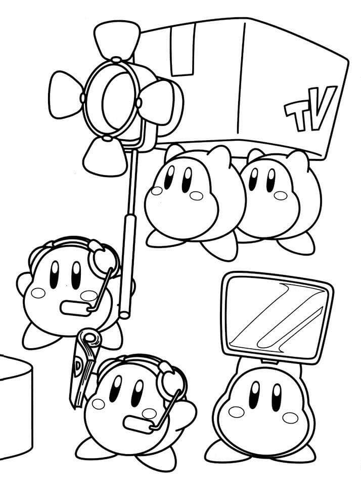Dibujo de Fotografo Kirby para Colorear
