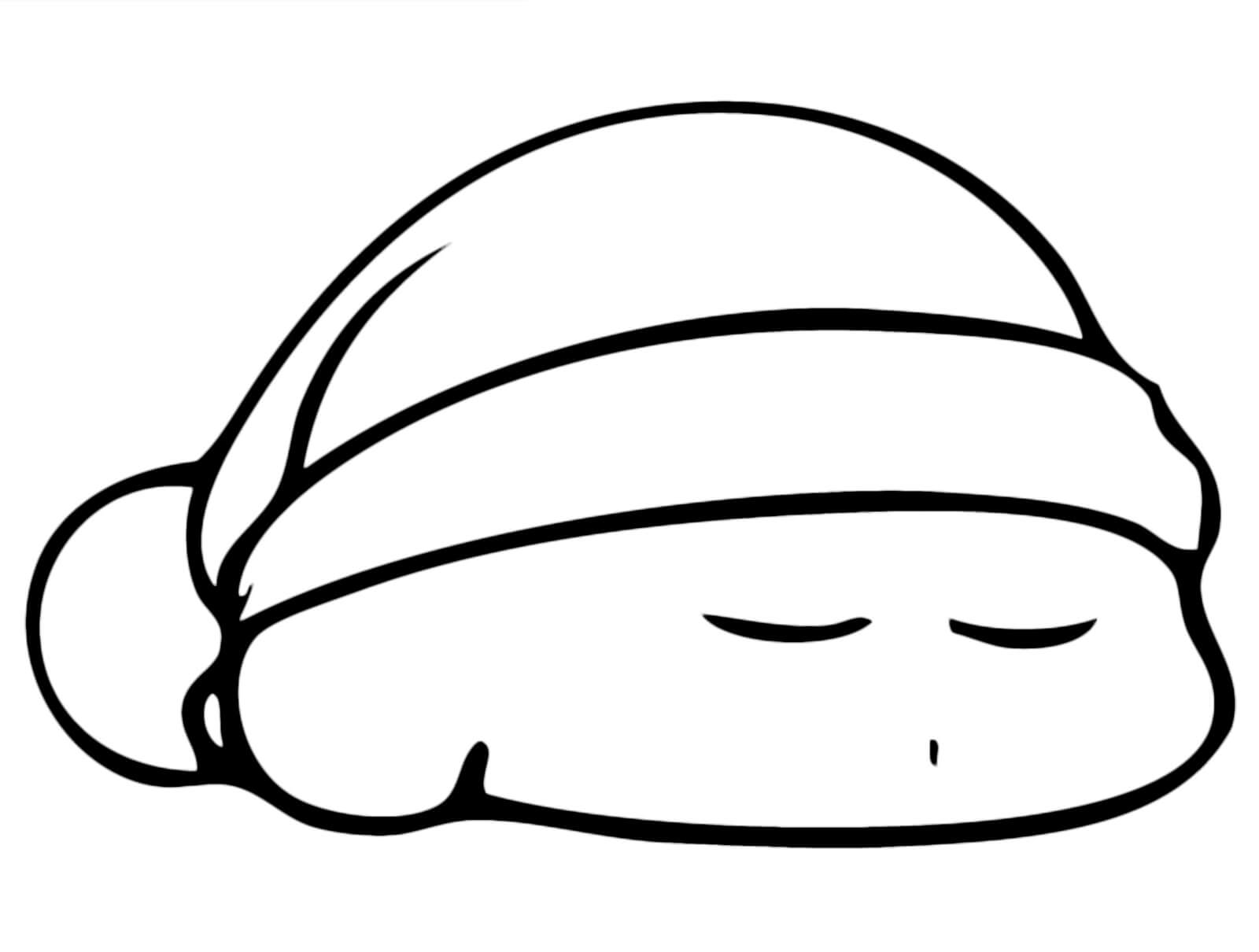 Dibujo de Kirby Durmiendo para Colorear