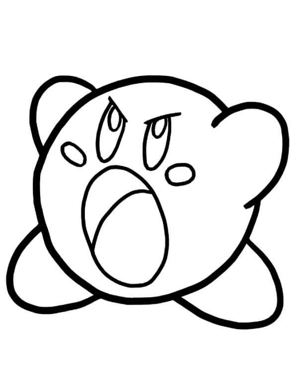 Dibujo de Kirby Enojado para Colorear