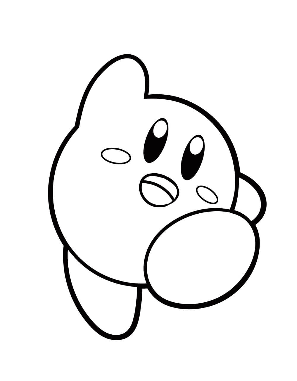 Dibujo de Kirby Feliz para Colorear
