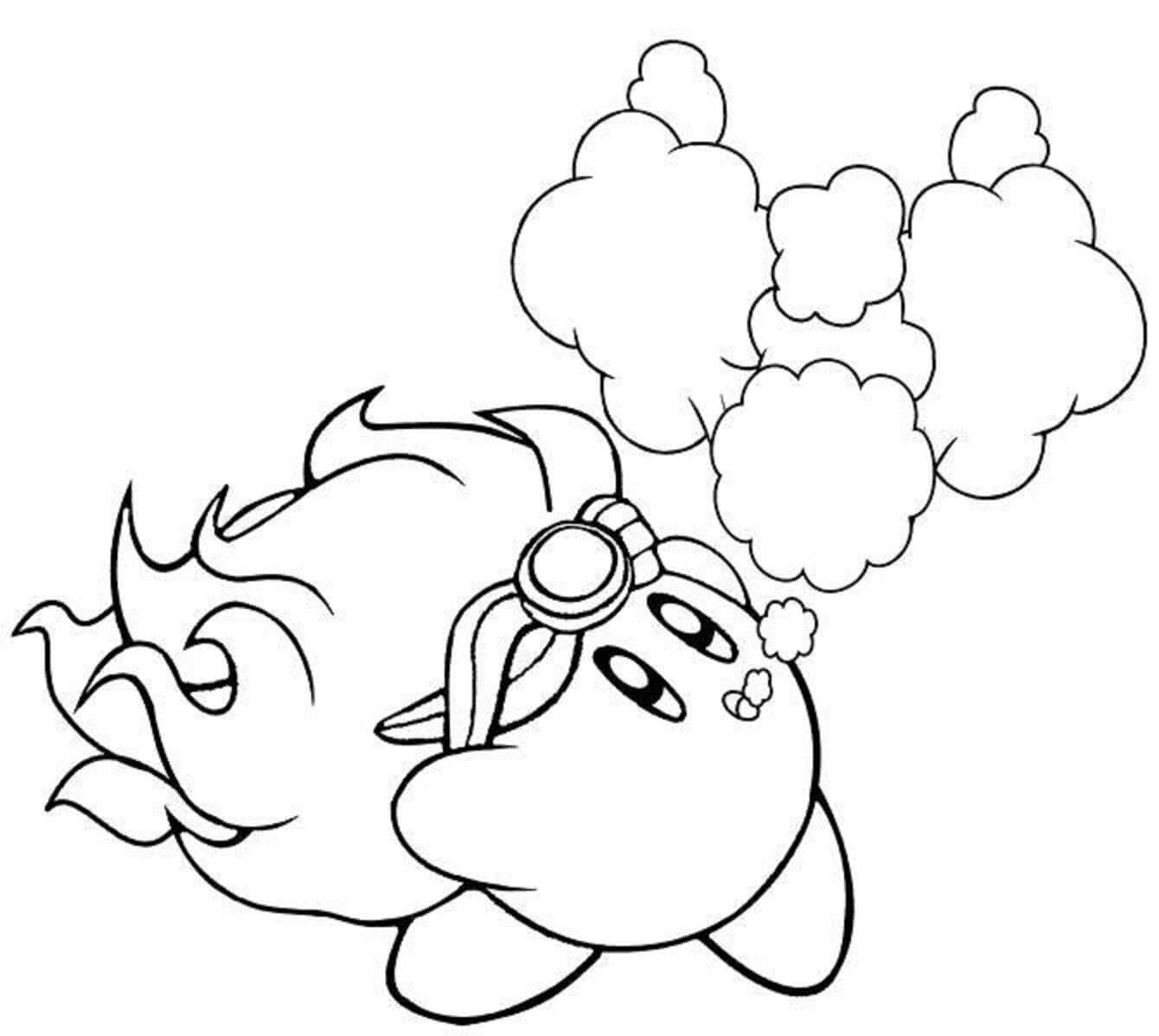 Dibujo de Kirby Imprimible para Colorear